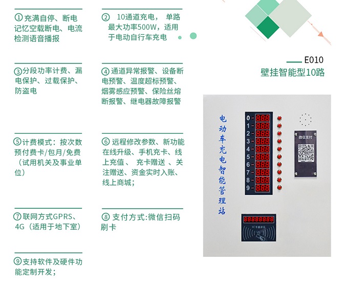 微信支付電動(dòng)車充電站產(chǎn)品功能